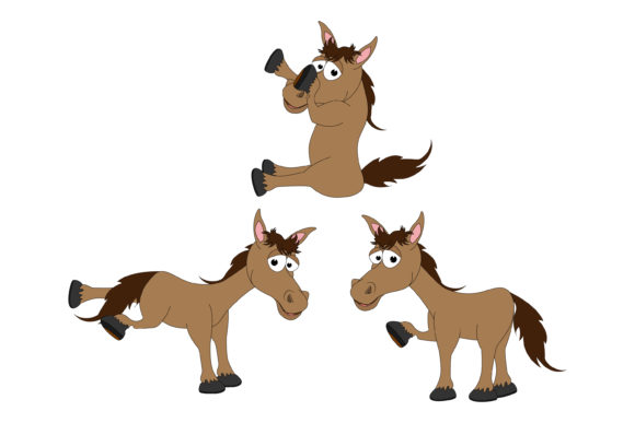 Cute Horse Animal Cartoon: A Playful Font for Whimsical Branding