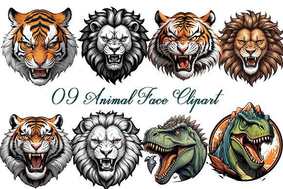 Wild Creativity Unleashed with Animal Face Sublimation Bundle